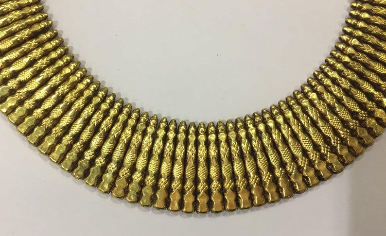 Vintage antique Handmade 18k Gold jewelry Necklace Pendant from South India - image 3